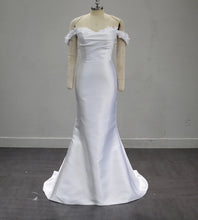 Load image into Gallery viewer, Maya - Sexy satin 2 in 1 wedding dress w 3D flower detail
