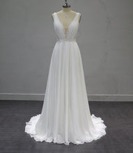 Load image into Gallery viewer, Lydia - Simple romantic chiffon wedding dress
