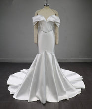 Load image into Gallery viewer, Leilani - Modern satin mermaid wedding dress
