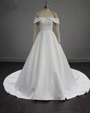 Load image into Gallery viewer, Madison - High end satin off the shoulder ballgown
