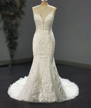 Load image into Gallery viewer, Isabella - Lace Trumpet Dress with Spaghetti Straps

