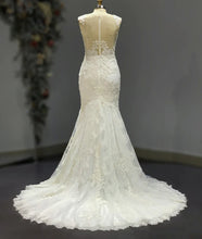 Load image into Gallery viewer, Helen - Embroidered Trumpet with Illusion Lace Bodice
