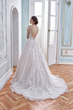 Load image into Gallery viewer, Alayna - Lace ball gown  illusion neckline
