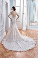 Load image into Gallery viewer, Alexandra - Beaded lace Trumpet wedding dress
