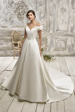 Load image into Gallery viewer, Brielle - Off the shoulder satin ball gown
