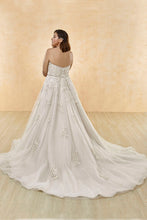 Load image into Gallery viewer, Eartha - Beaded lace A-Line strapless wedding dress
