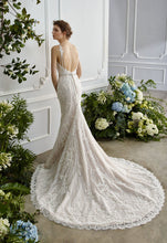 Load image into Gallery viewer, Catherine - Beaded lace champagne trumpet dress

